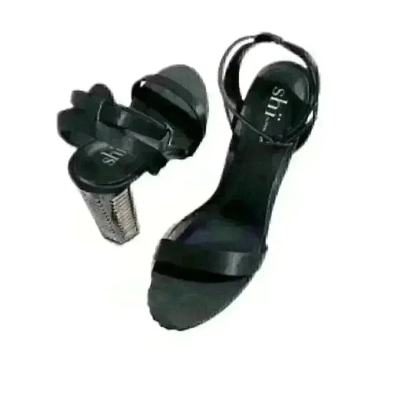 Shi by Journeys Dazzled Black Open Toe Ank… - Picture 4 of 10